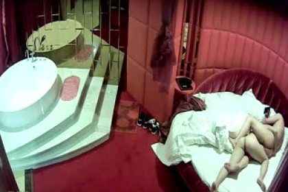 The love hotel’s water-drop camera secretly filmed a filthy middle-aged man and a tall, long-haired beauty checking into a room and having sex in a lot of ways.