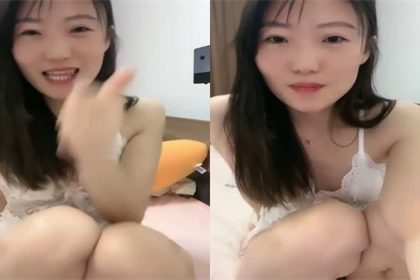 A sexy girl with a fat butt and a sweet voice speaks flirtatiously and interacts with a close-up shot of her masturbating with props
